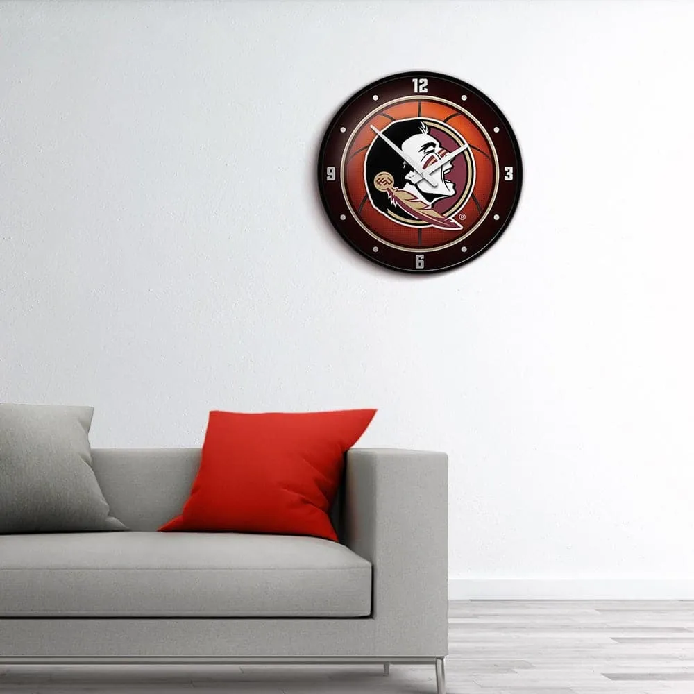 Florida State Seminoles: Basketball - Modern Disc Wall Clock