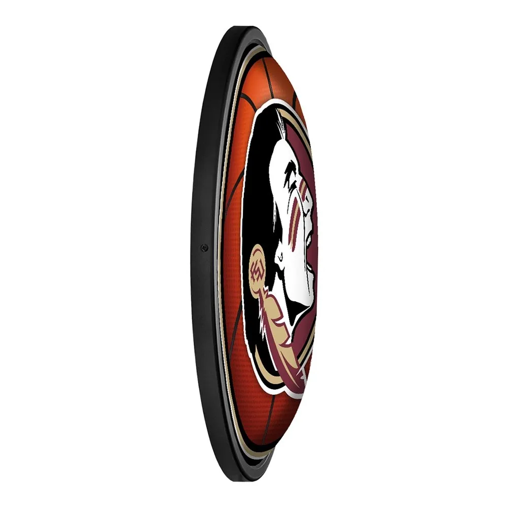 Florida State Seminoles: Basketball - Round Slimline Lighted Wall Sign