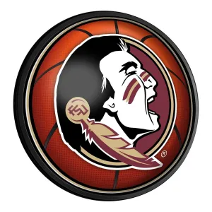 Florida State Seminoles: Basketball - Round Slimline Lighted Wall Sign
