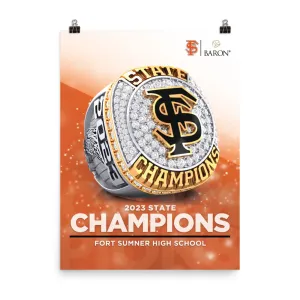 Fort Sumner High School Boys Basketball 2023 Championship Poster