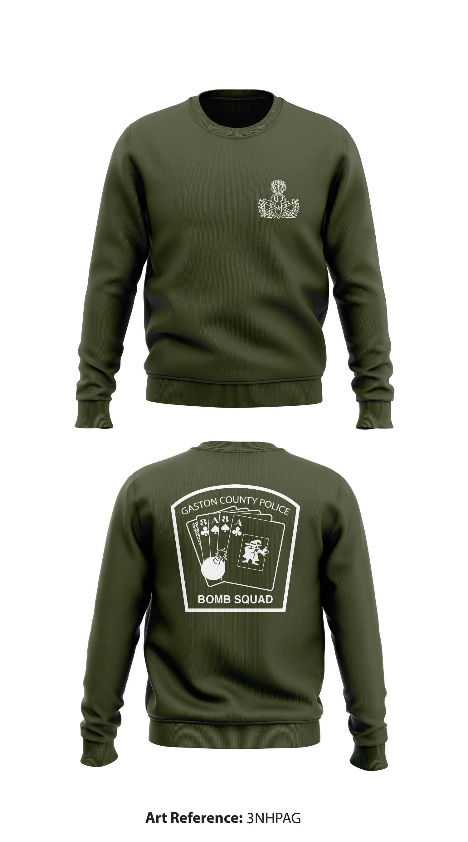 Gaston County Police Bomb Squad Store 1 Core Men's Crewneck Performance Sweatshirt - 3NhpaG