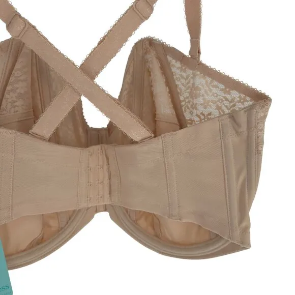 Goddess Underwired Strapless Bra Sand Supportive Convertible NWT