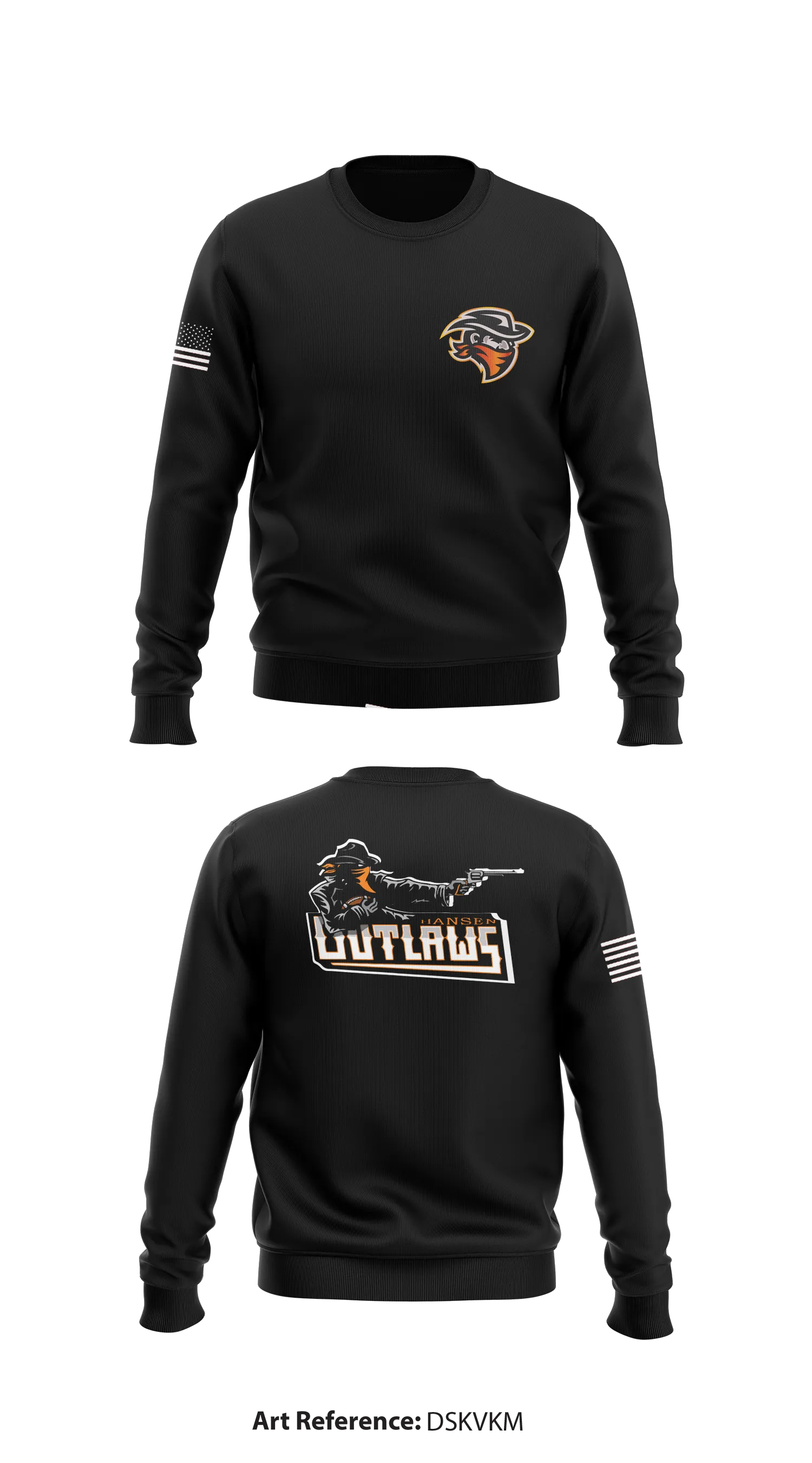 Hansen Outlaws Store 1 Core Men's Crewneck Performance Sweatshirt - dSkVkM