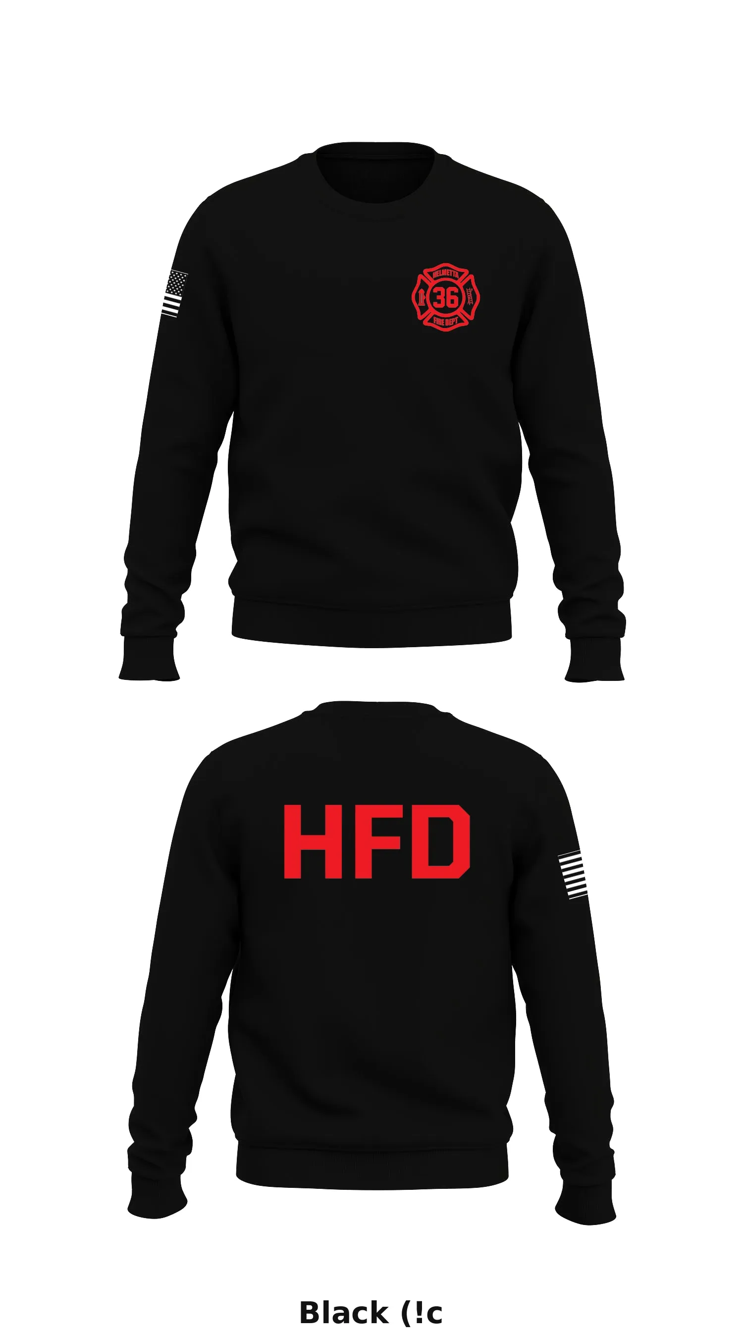 Helmetta Fire Department  Store 1 Core Men's Crewneck Performance Sweatshirt - (!c
