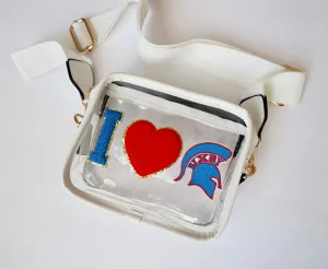 I Heart Spartans Clear Stadium Bag