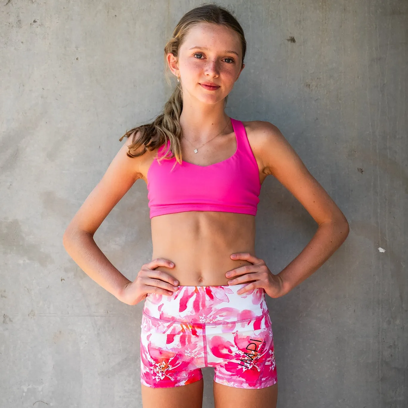 IMPI Strappy Running Bra Top - Hot Pink