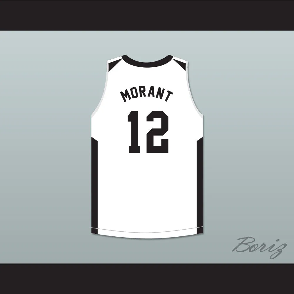 Ja Morant 12 Crestwood High School Knights White Basketball Jersey 2