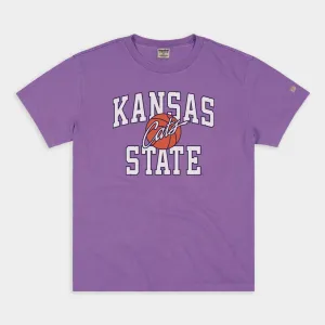 Kansas State Basketball Vintage Script "Cats" Tee