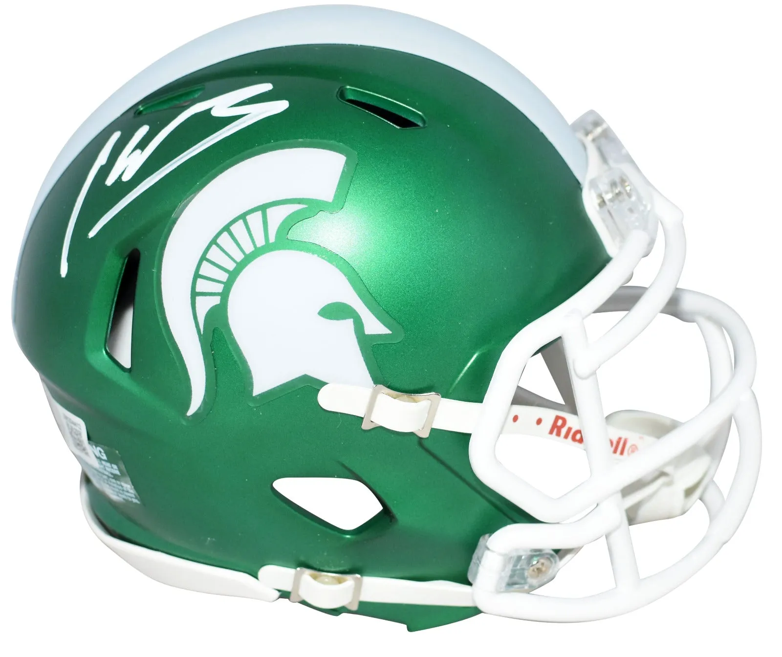 KENNETH WALKER III SIGNED MICHIGAN STATE SPARTANS SPEED MINI HELMET BECKETT