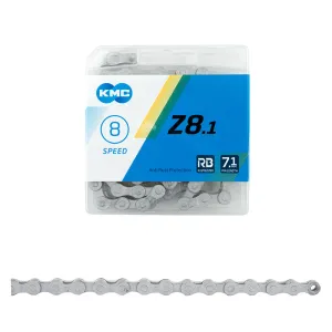 KMC Z8.1 Index 6/7/8 Speeds Rust Buster Silver 116 Links