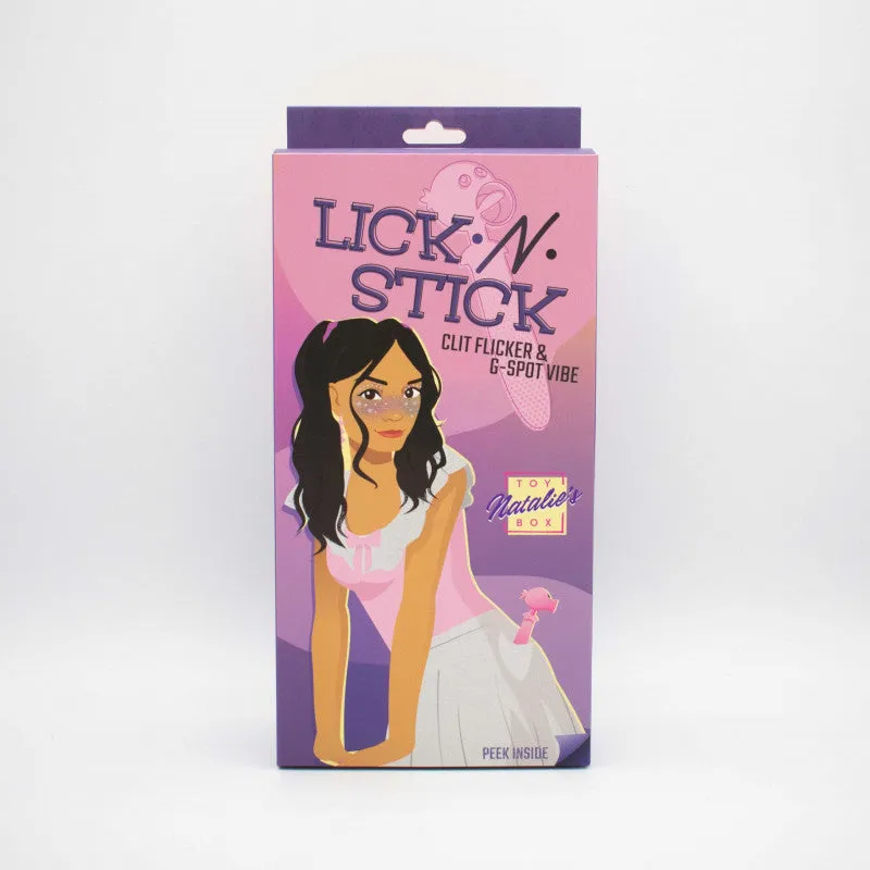 Lick n' Stick  Flicker and G-Spot Vibrator -  Pink