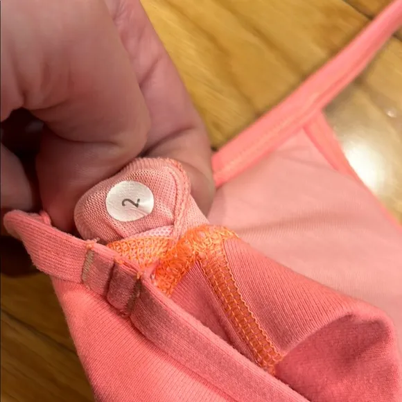 lululemon athletica Orange Sports Bra with Adjustable Straps and Supportive Band