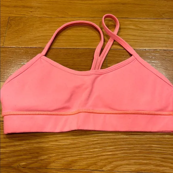lululemon athletica Orange Sports Bra with Adjustable Straps and Supportive Band
