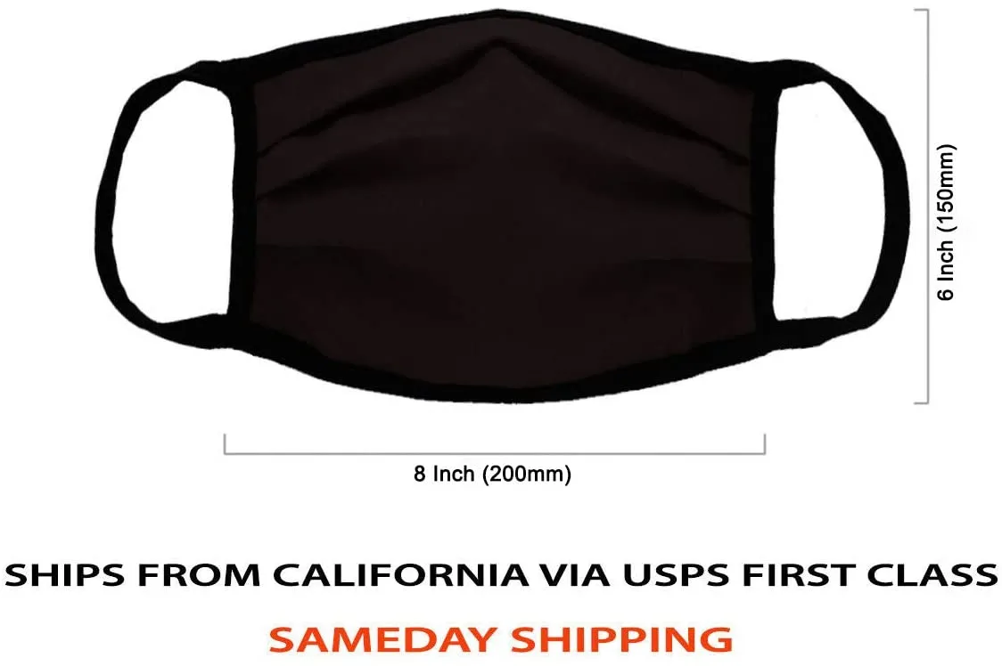 MADE IN USA (3 Black), 1 US Flag (Made in Guatemala), Washable Reusable Anti-dust Cloth Face Mask Protection Double Layer Covering (IN STOCK 2-5 DAYS DELIVERY) - 4 Pack