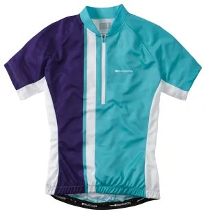 Madison Tour Women's Short Sleeve Jersey - Size 8 - Aqua Blue / Deep Purple