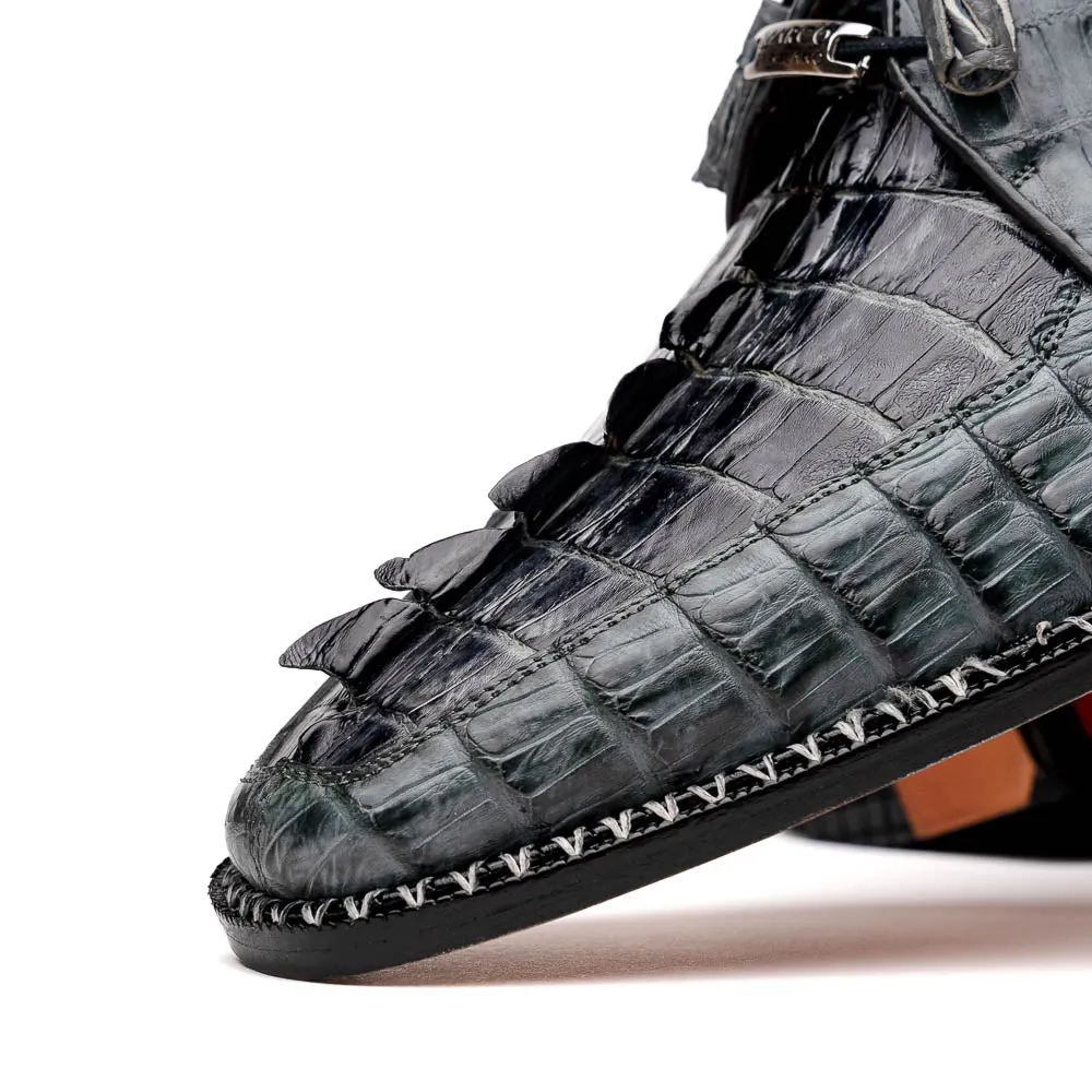 Marco Di Milano Caribe Gray Caiman Crocodile Derby Shoes