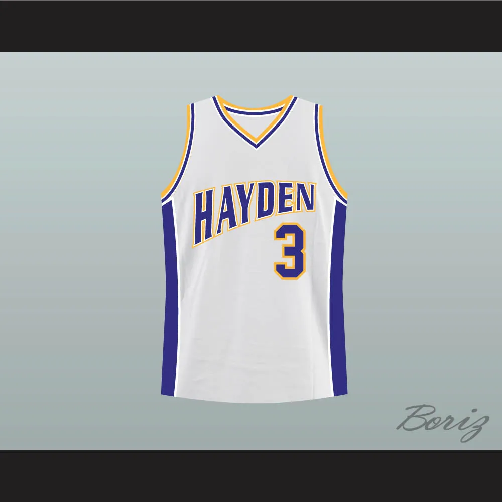 Mark Gold 3 Hayden Warriors High School Basketball Jersey