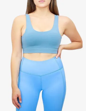 Mesh Training Sports Bra - Sky Blue