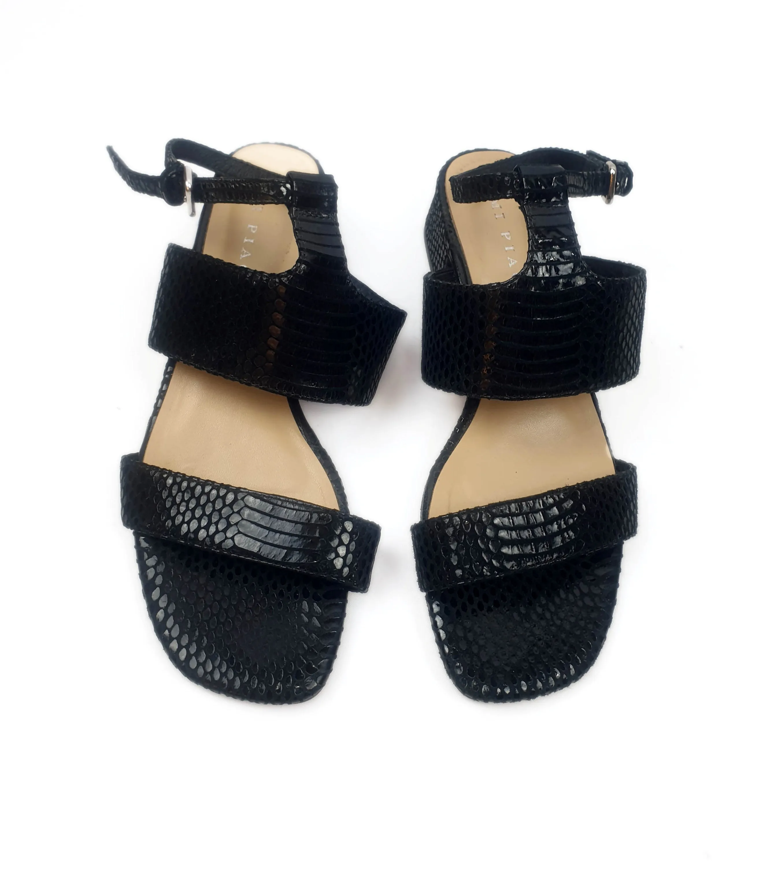 Mi Piaci black leather shoes size 38