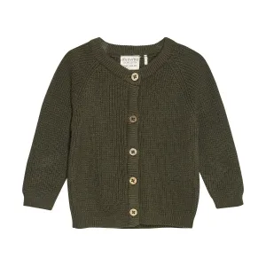 Minymo Knit Cardigan - Olive Night