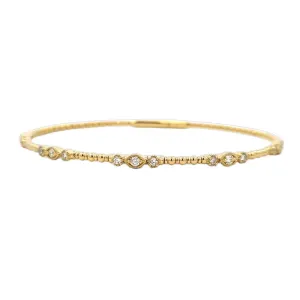Mountz Collection Diamond Station Bangle in 14K Yellow Gold
