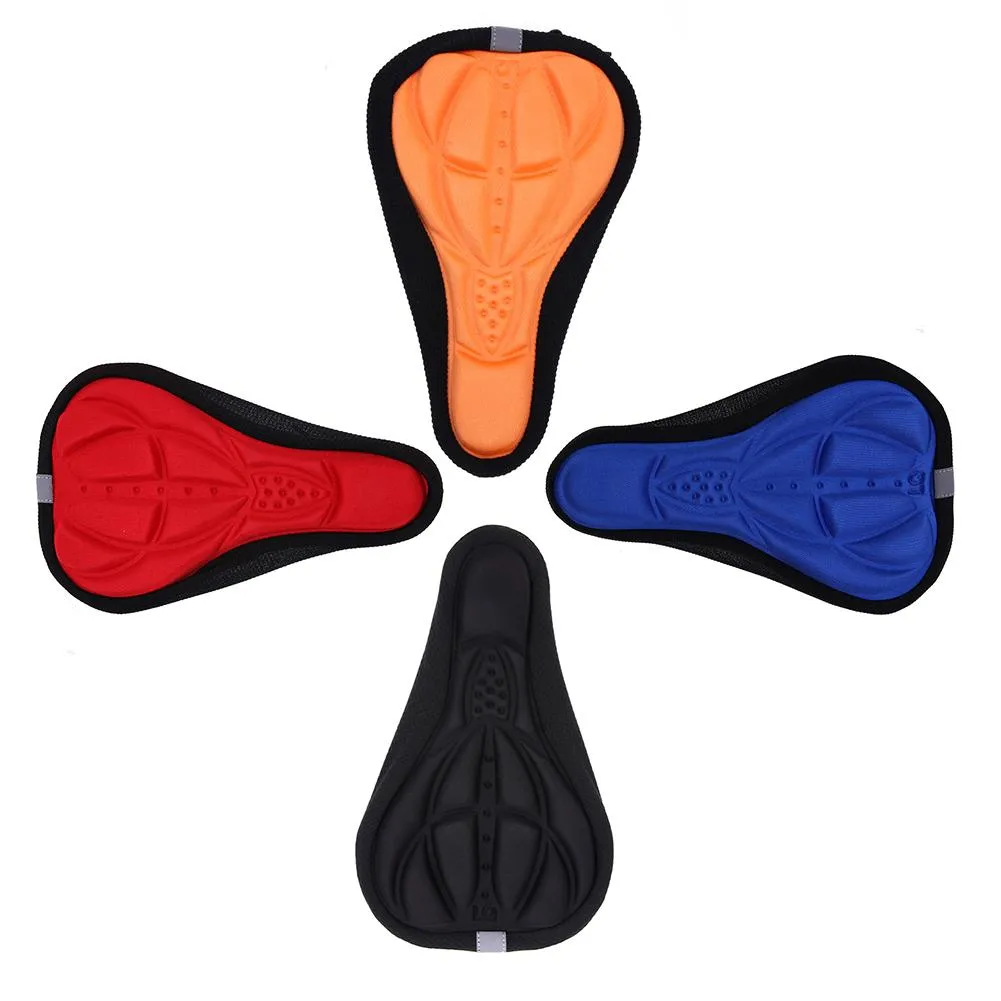 MTB Mountain Bike Cycling Thickened Extra Comfort Ultra Soft Silicone 3D Gel Pad Cushion Cover Bicycle Saddle Seat 4 Colors