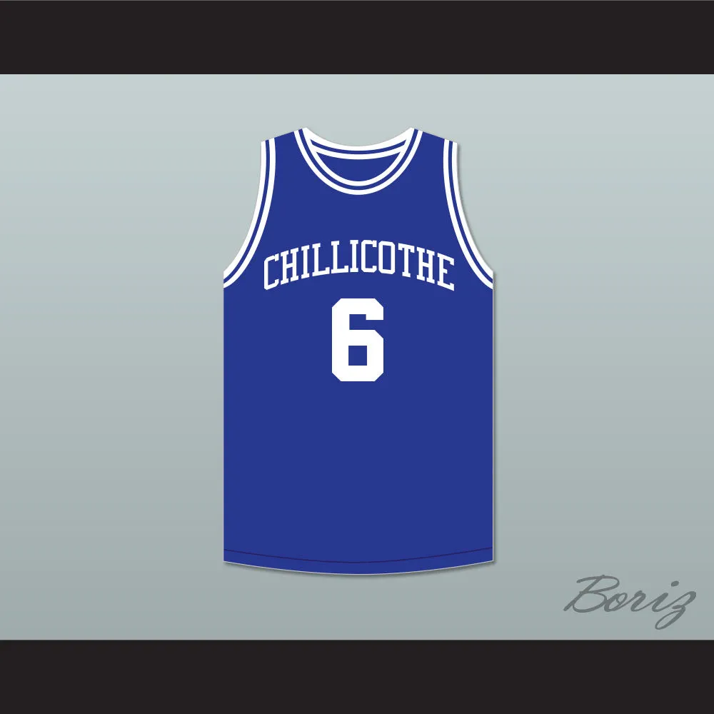 Neil Johnston 6 Chillicothe High School Cavaliers Blue Basketball Jersey