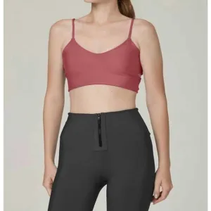NEW 925 FIT cherry on top criss cross sports bra in mauve-s pink