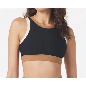NEW GLYDER socialite contrast bra in black/oatmilk/almond