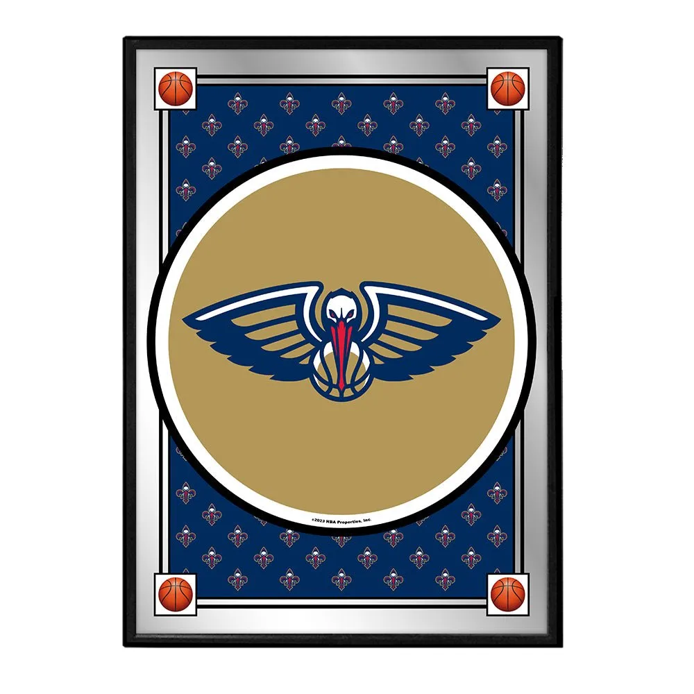 New Orleans Pelicans: Team Spirit - Framed Mirrored Wall Sign
