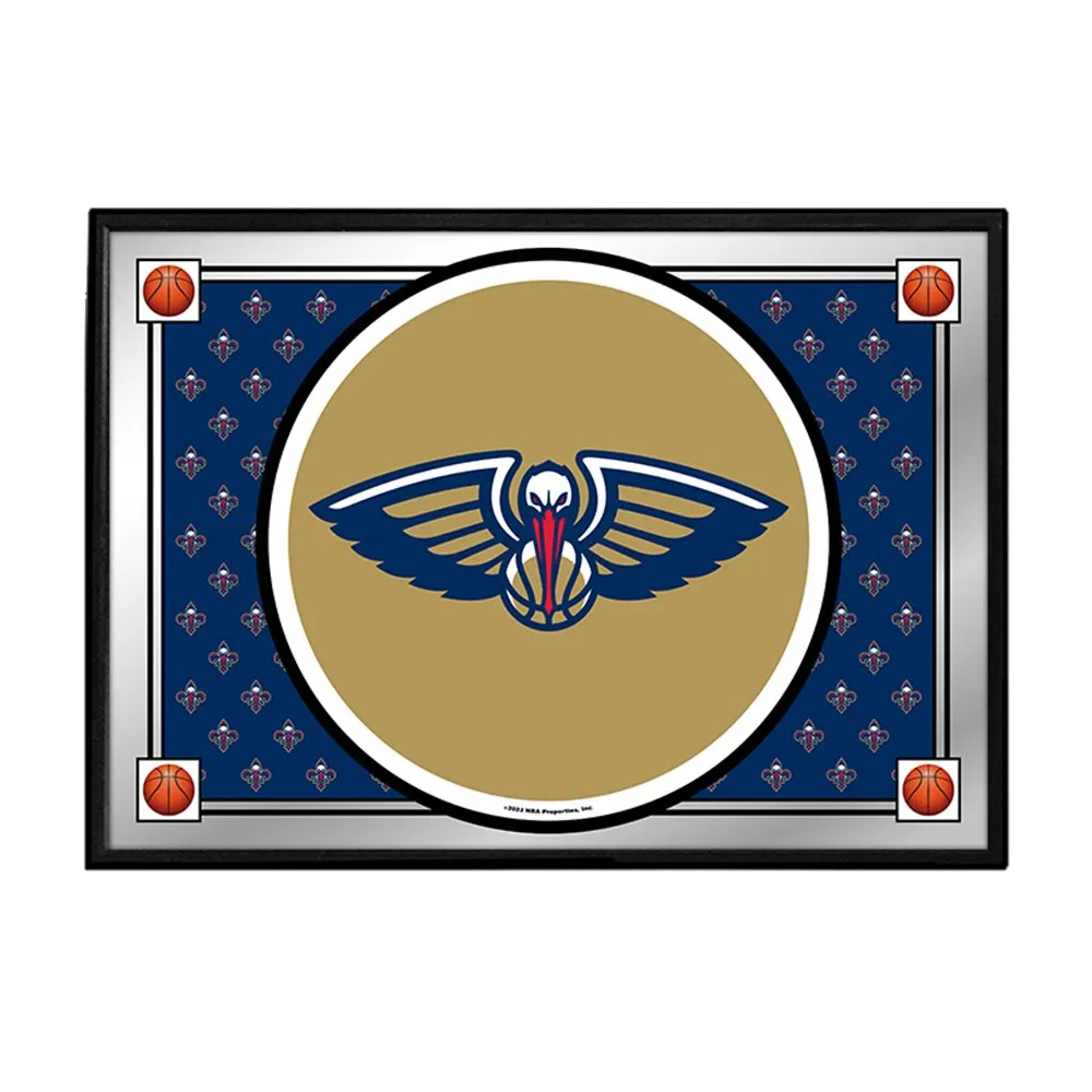 New Orleans Pelicans: Team Spirit - Framed Mirrored Wall Sign