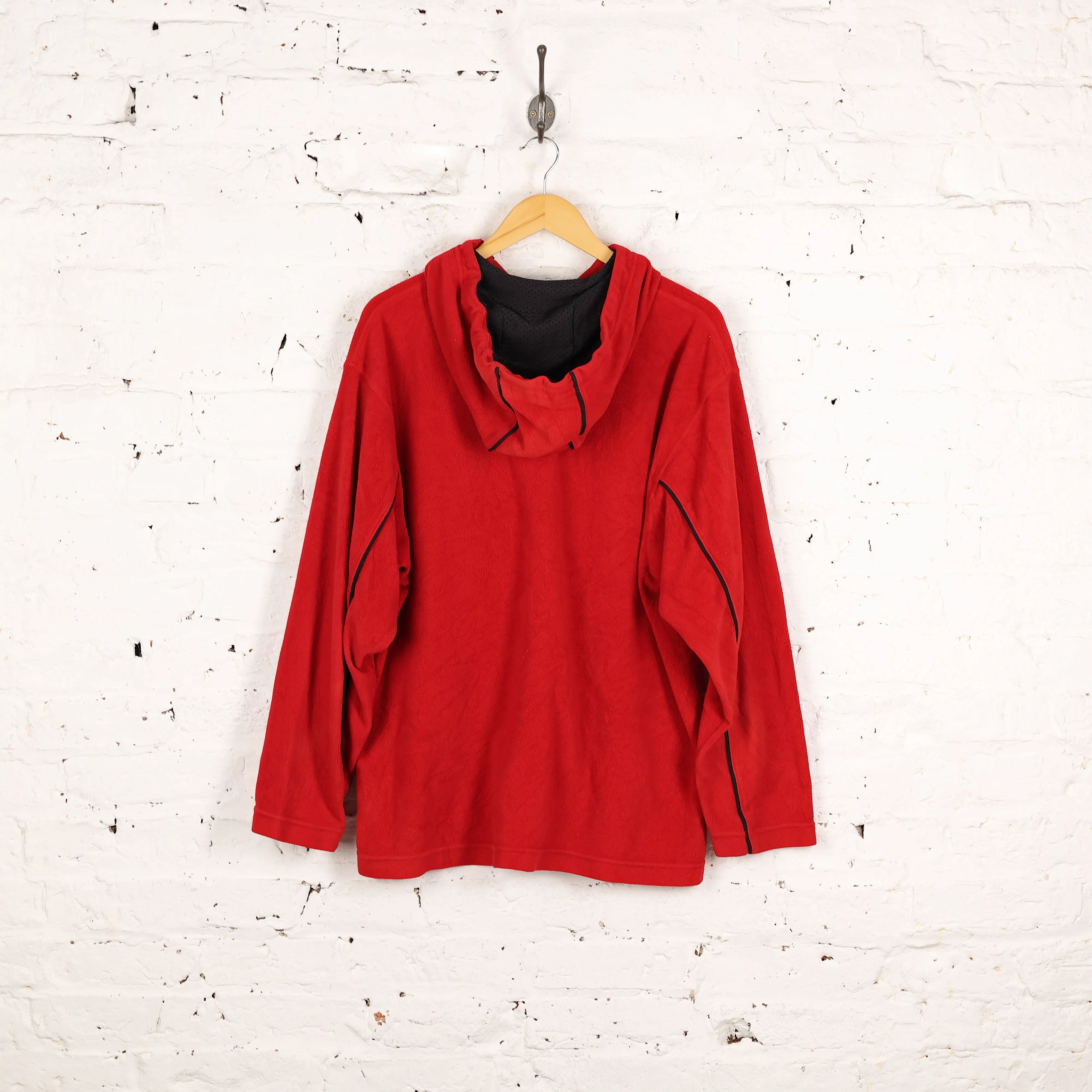 Nike Basketball Hooded 1/4 Zip Fleece - Red - L