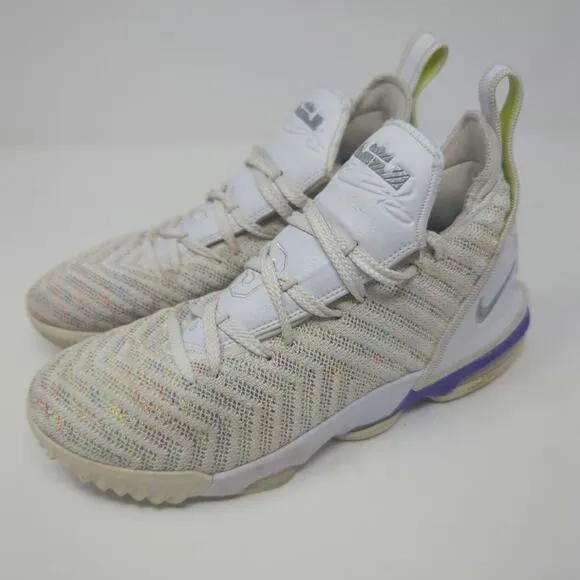 Nike LeBron 16 Buzz Lightyear Volt White Purple Grape Big Kids Size 6