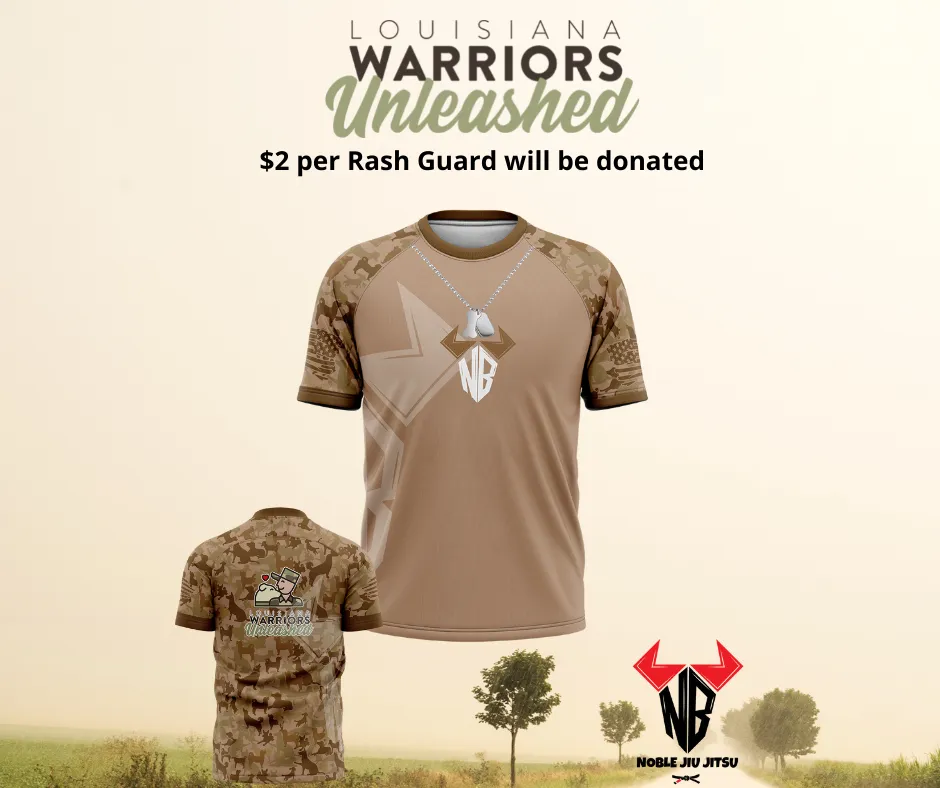Noble Jiu Jitsu Rash Guard - Warriors Unleashed - $2/Rash Guard Donated - Jiu Jitsu - MMA - No-Gi
