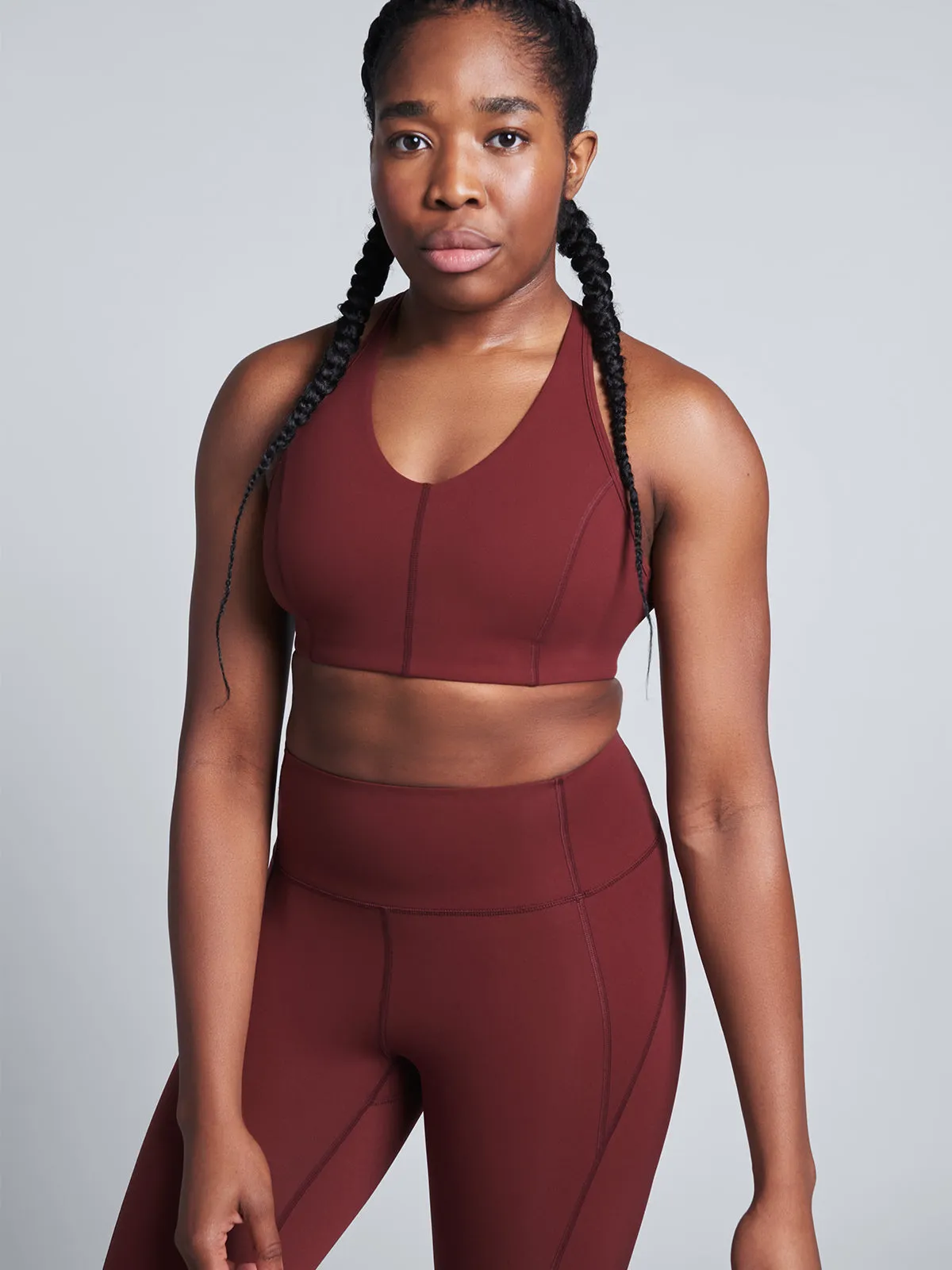 NUDE FATALE Sports Bra Rust
