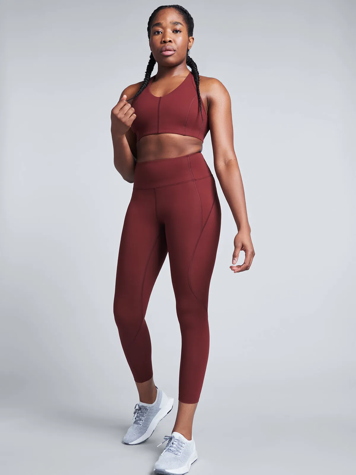 NUDE FATALE Sports Bra Rust