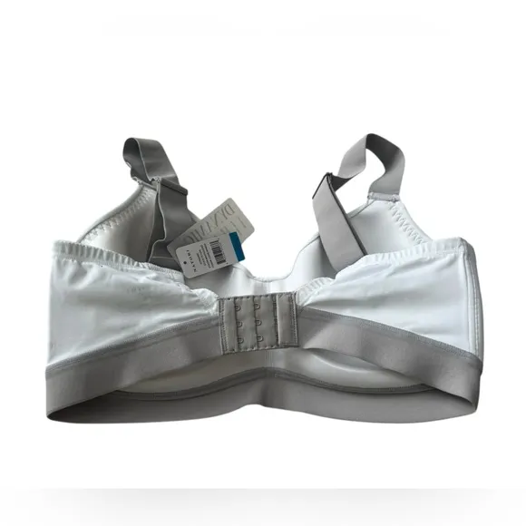 NWT Natori Women’s Dynamic Convertible Contour Sports Bra in White/Lead in 34DDD