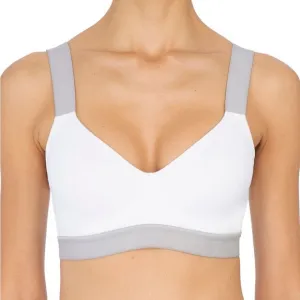 NWT Natori Women’s Dynamic Convertible Contour Sports Bra in White/Lead in 34DDD