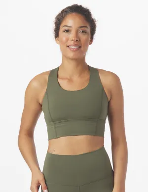 One Crop Bra: Moss