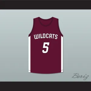 Patrick Mahomes 5 Whitehouse High School Wildcats Maroon Basketball Jersey 1