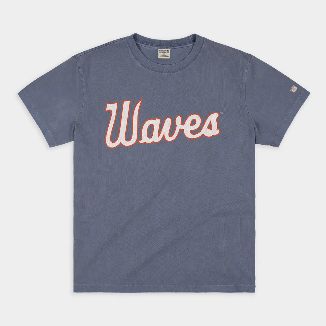 Pepperdine Waves 1970s Basketball Script Tee