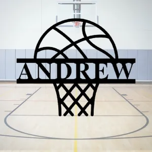 Personalized Basketball Metal Wall Art