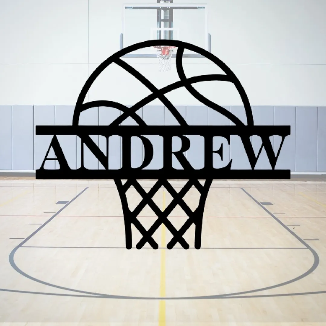 Personalized Basketball Metal Wall Art