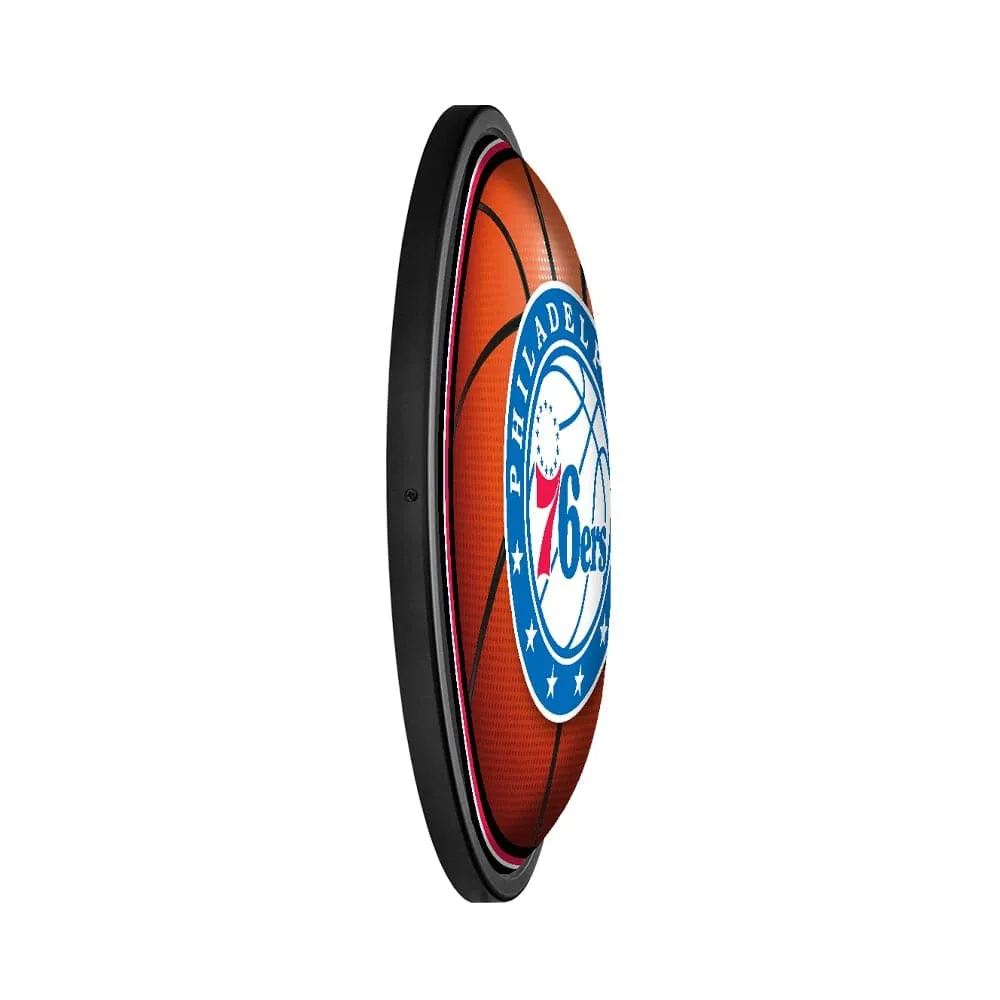 Philadelphia 76ers: Basketball - Round Slimline Lighted Wall Sign