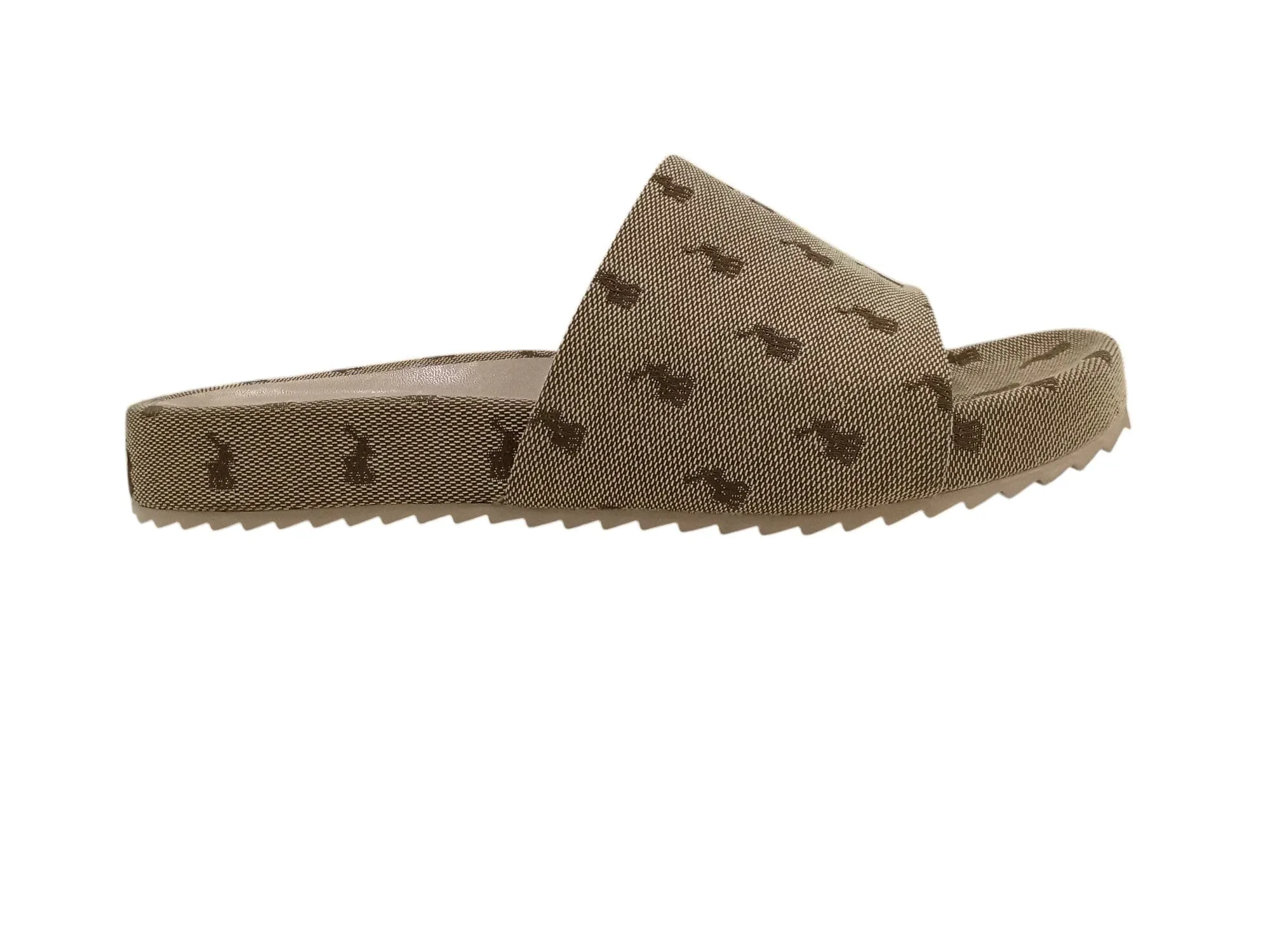 Polo Men's Jacquard Pony Pool Slide Stone