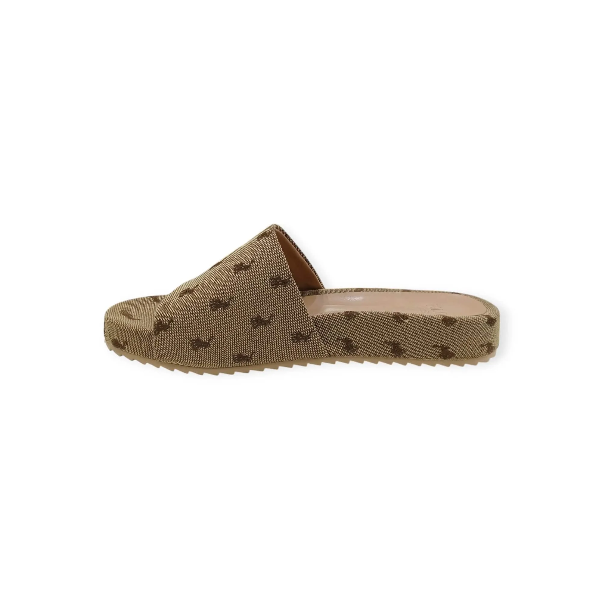 Polo Men's Jacquard Pony Pool Slide Stone
