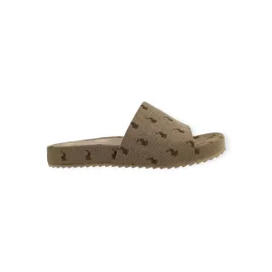 Polo Men's Jacquard Pony Pool Slide Stone