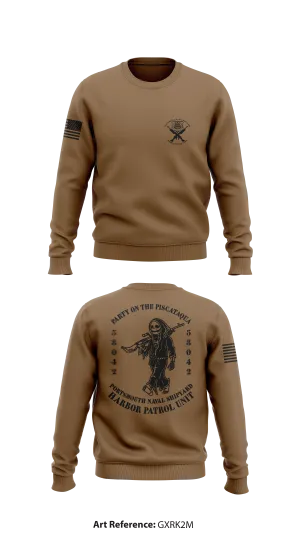 Portsmouth Naval Shipyard Harbor Patrol Unit Store 1 Core Men's Crewneck Performance Sweatshirt - GxRK2M