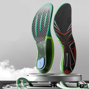 Premium Carbon Plate Running Insoles for Enhanced Propulsion and Speed Rebound - Full-Length Design for Marathon and Racing Performance