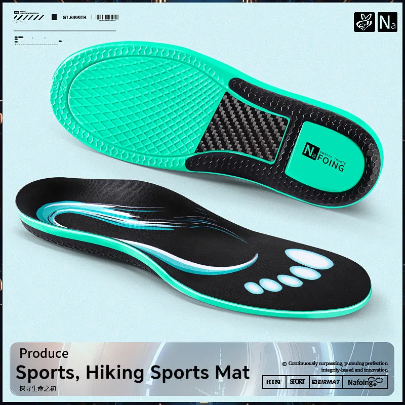 Premium Carbon Plate Running Insoles for Enhanced Propulsion and Speed Rebound - Full-Length Design for Marathon and Racing Performance